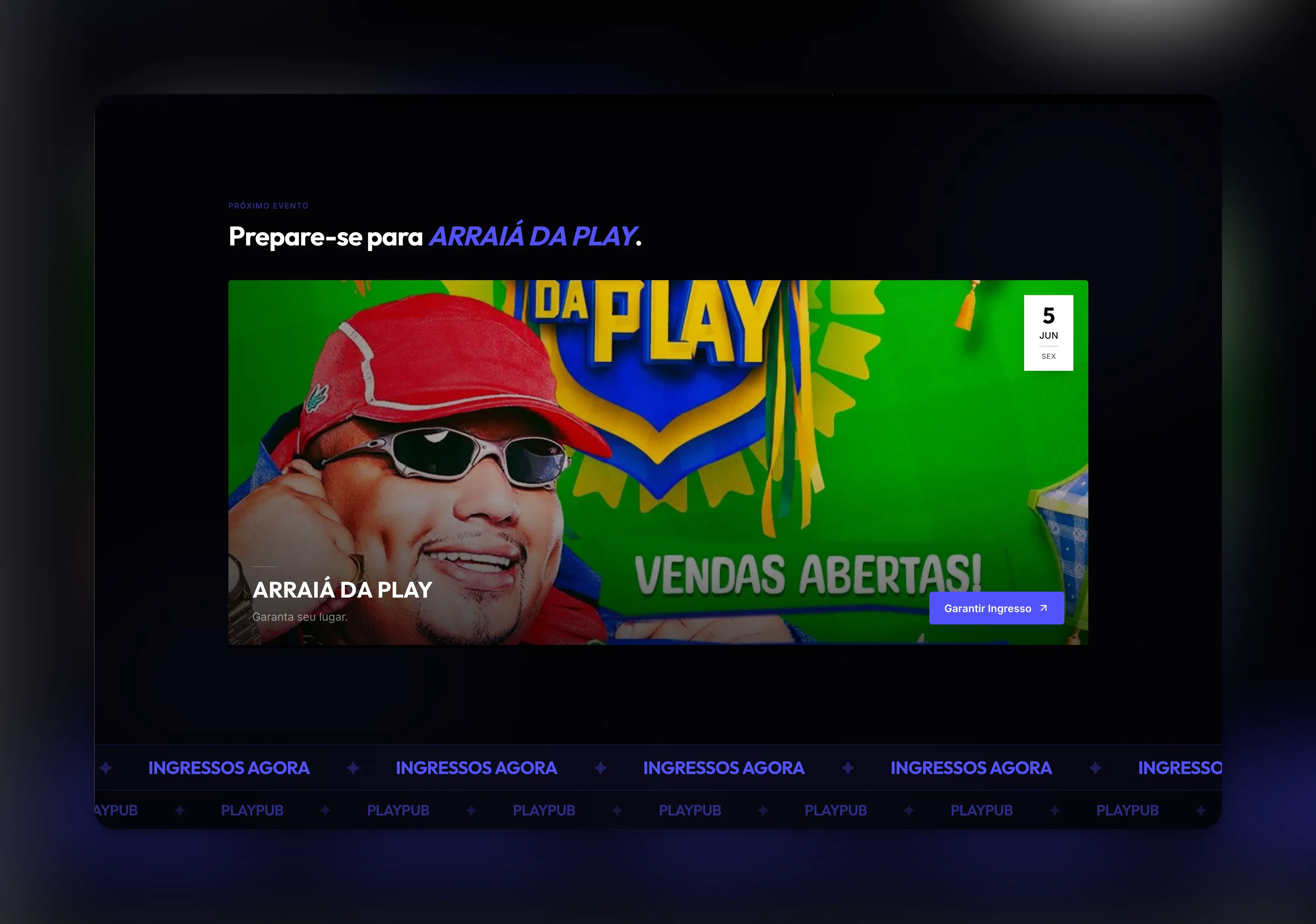 Próximo evento em destaque